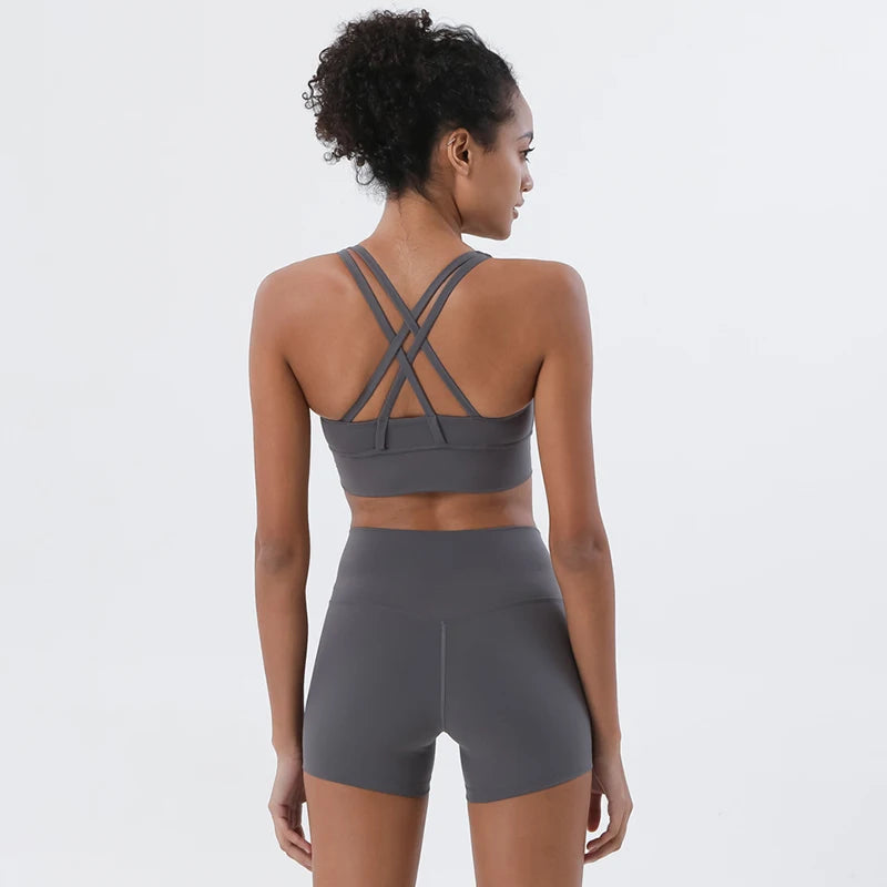 Cross Back Shorts Set