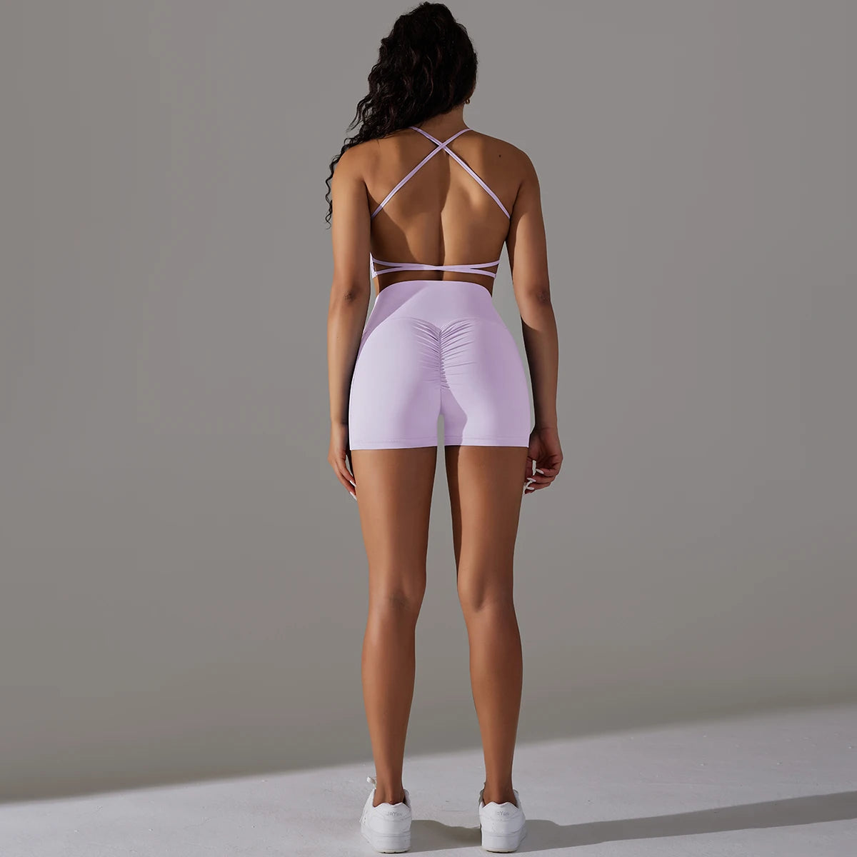 Open Back Shorts Set